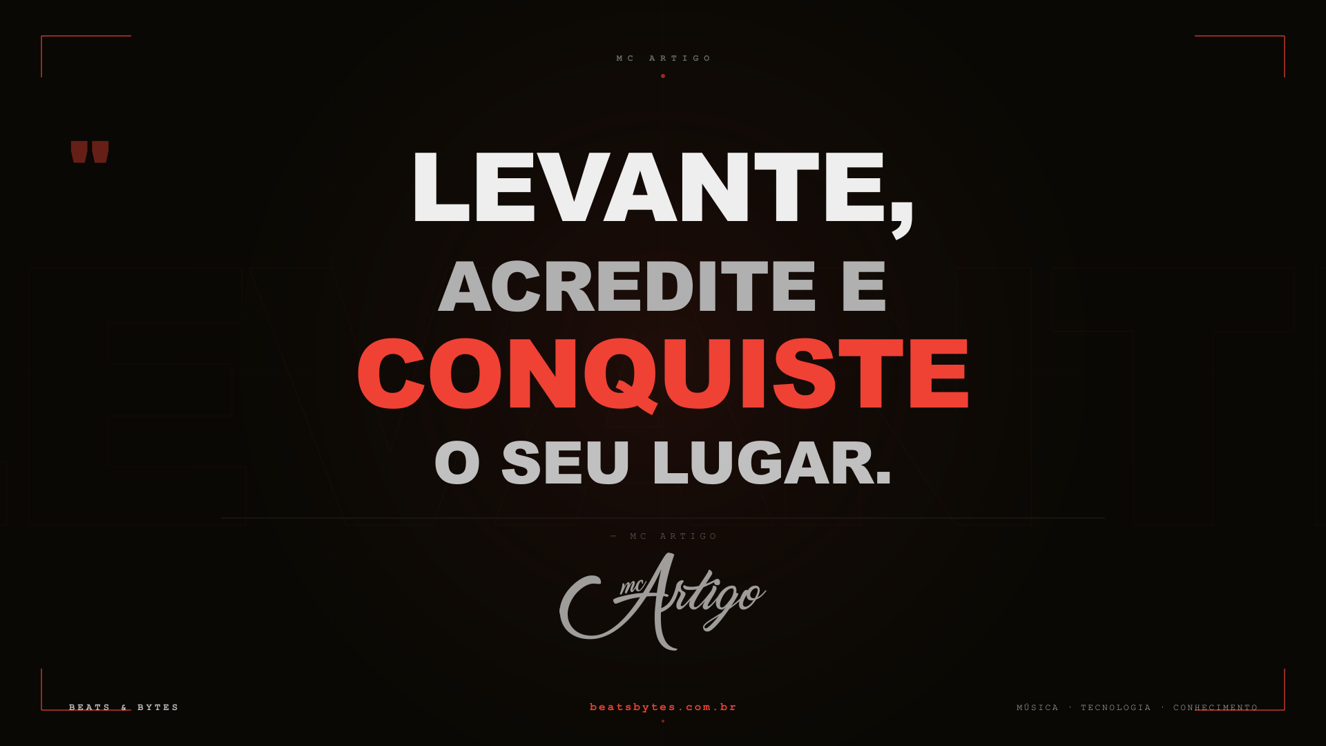 Wallpaper Desktop — Levante, acredite e conquiste